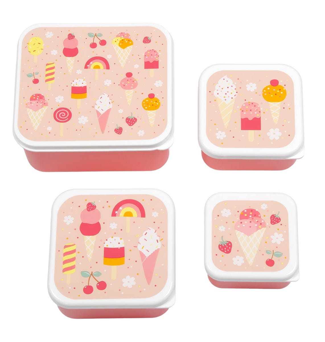 Lot de 4 boîtes repas et goûter - Glaces – A Little Lovely Company