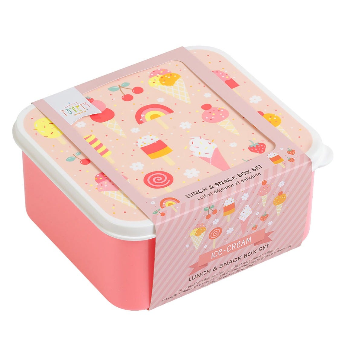 Lot de 4 boîtes repas et goûter - Glaces – vue 5 – A Little Lovely Company
