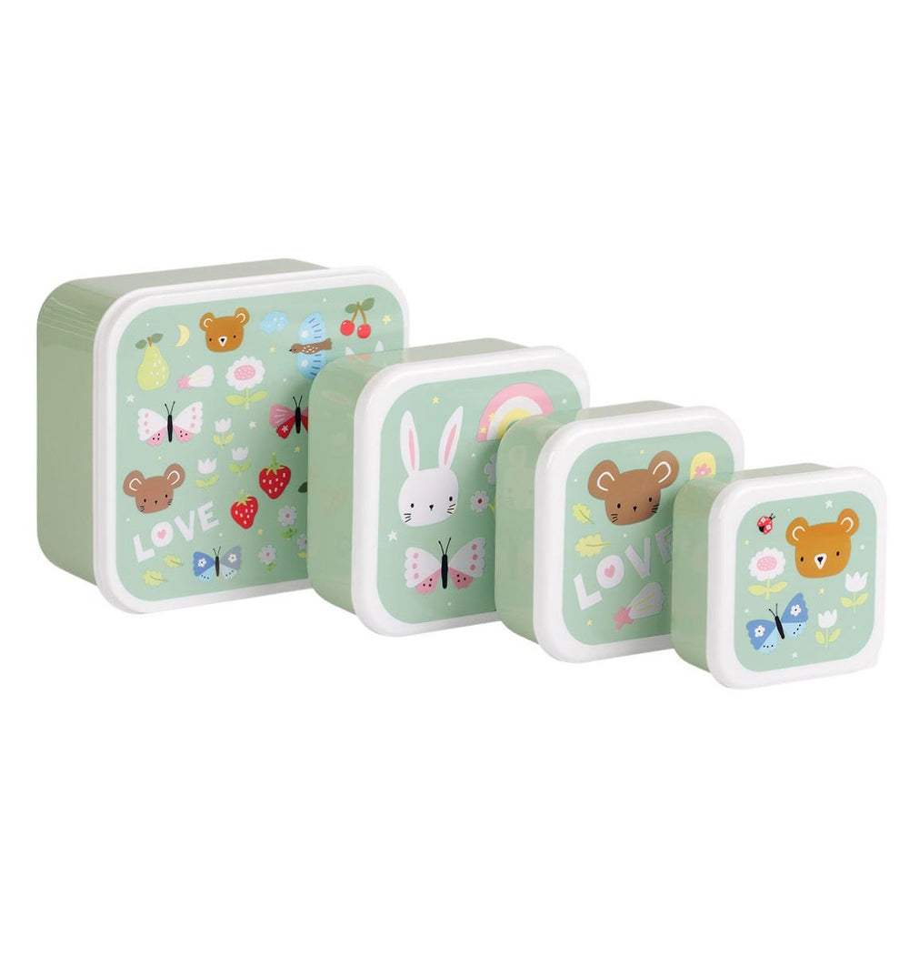 Lot de 4 boîtes repas et goûter - Joy