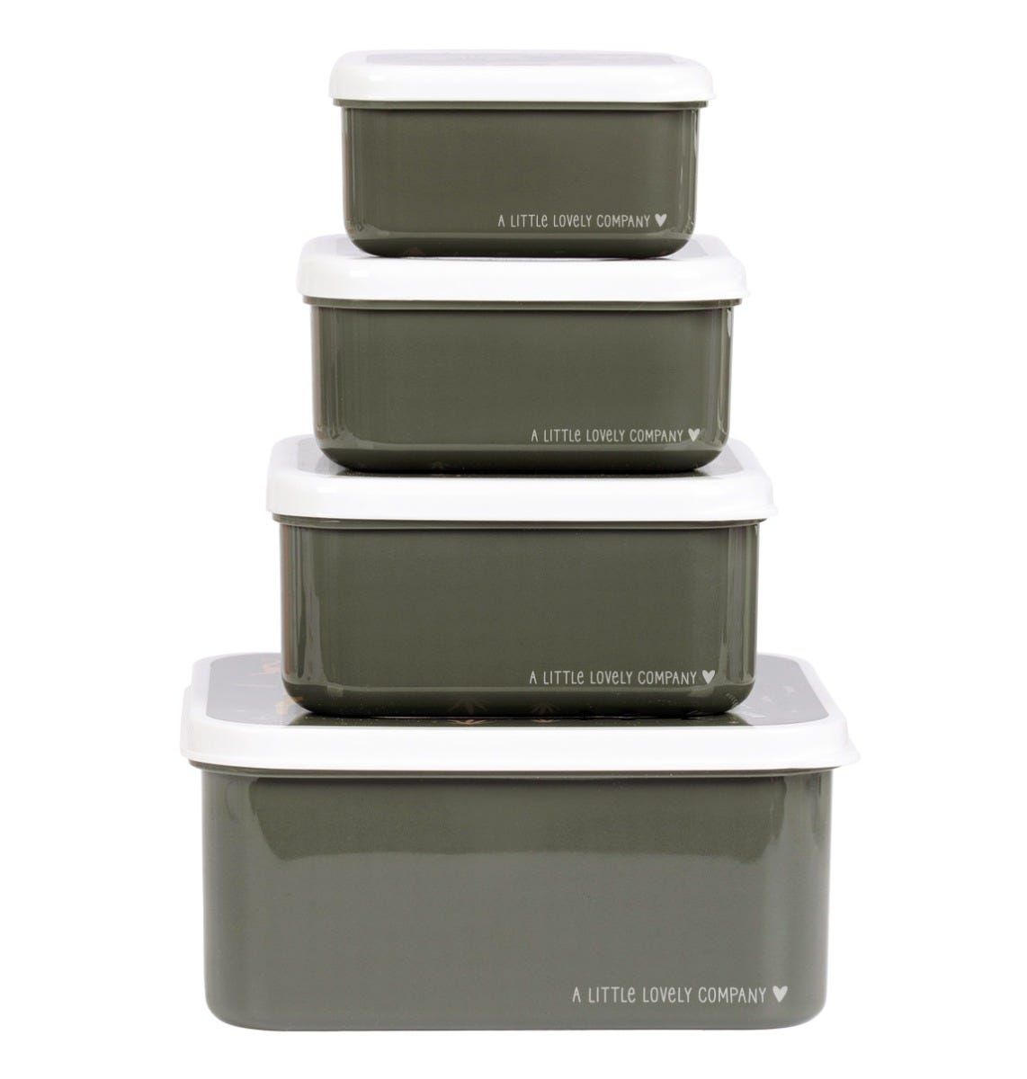 Lot de 4 boîtes repas et goûter - Savane – vue 4 – A Little Lovely Company