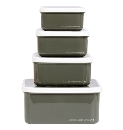 Lot de 4 boîtes repas et goûter - Savane – vue 4 – A Little Lovely Company