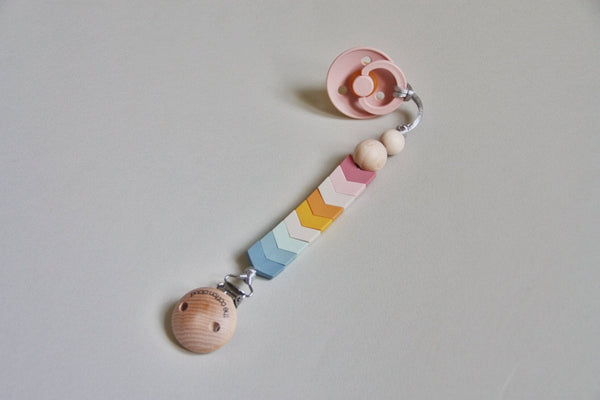 Schnullerkette aus Silikon Chevron Candy