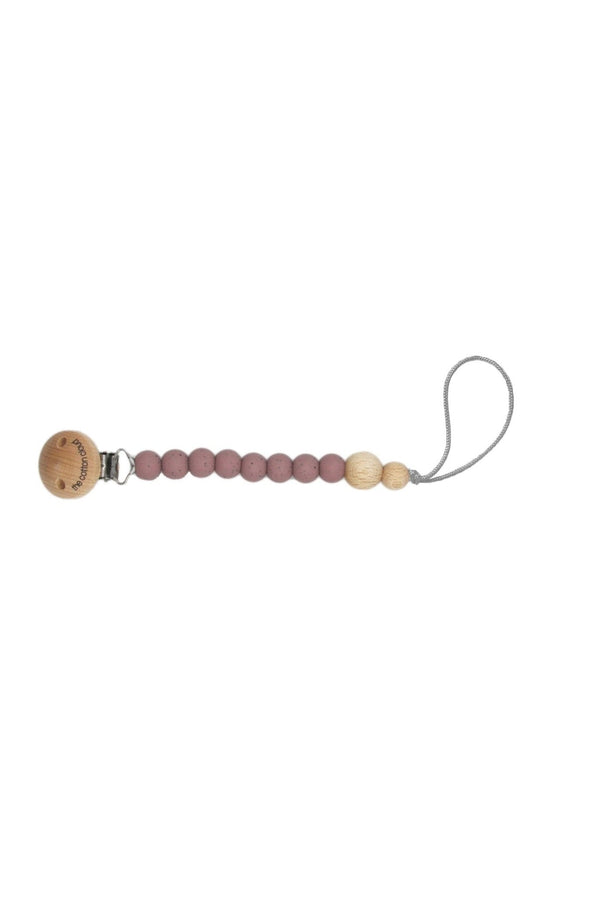 Schnullerkette Round aus Silikon Dusty Mauve