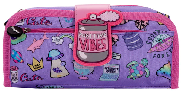 Silicone Patch Positive Vibes Pencil Case