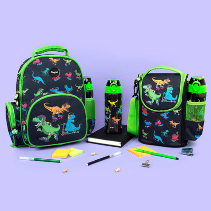 Kids School Backpack - Skater Dinosaurs