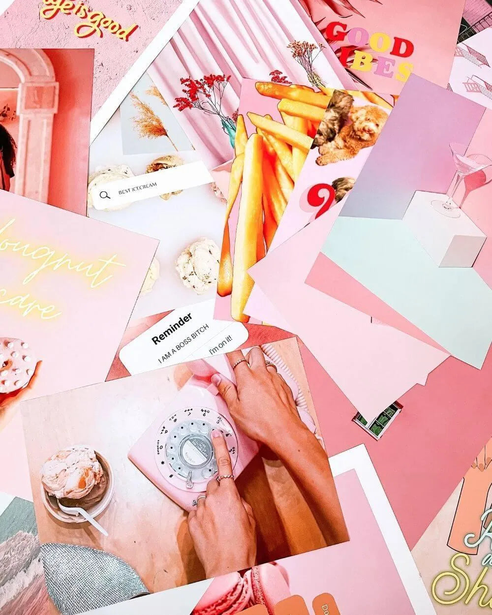 Set of 50 photos - PINK ISLAND