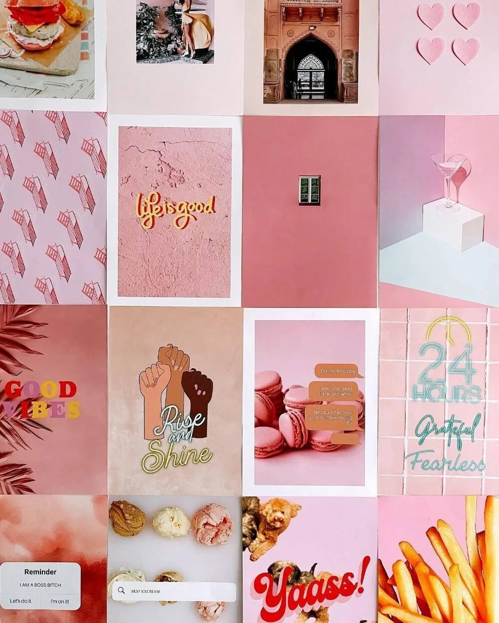 Set of 50 photos - PINK ISLAND