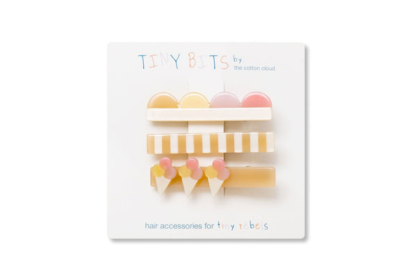 Hair clips 3-set Ice cream