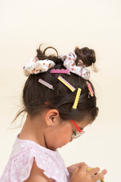 Hair Clips 3-Piece Set Waves Pastel