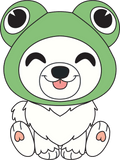 Peluche Shiro Froggy – 15,2 cm