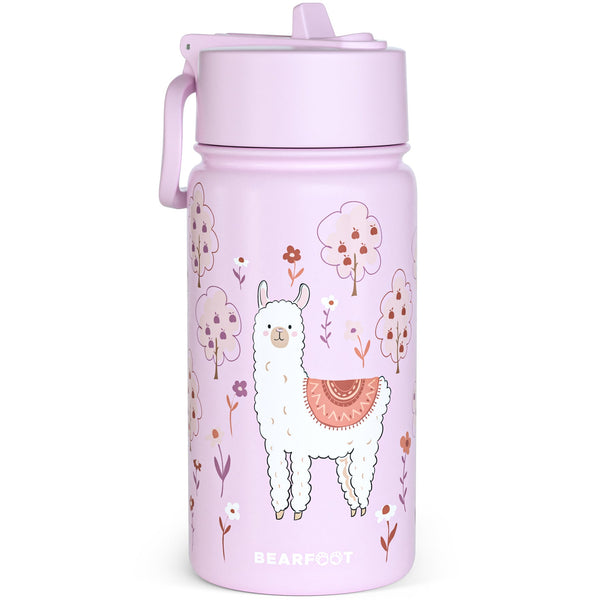Thermo Kids Water Bottle Stainless Steel - Llama Purple