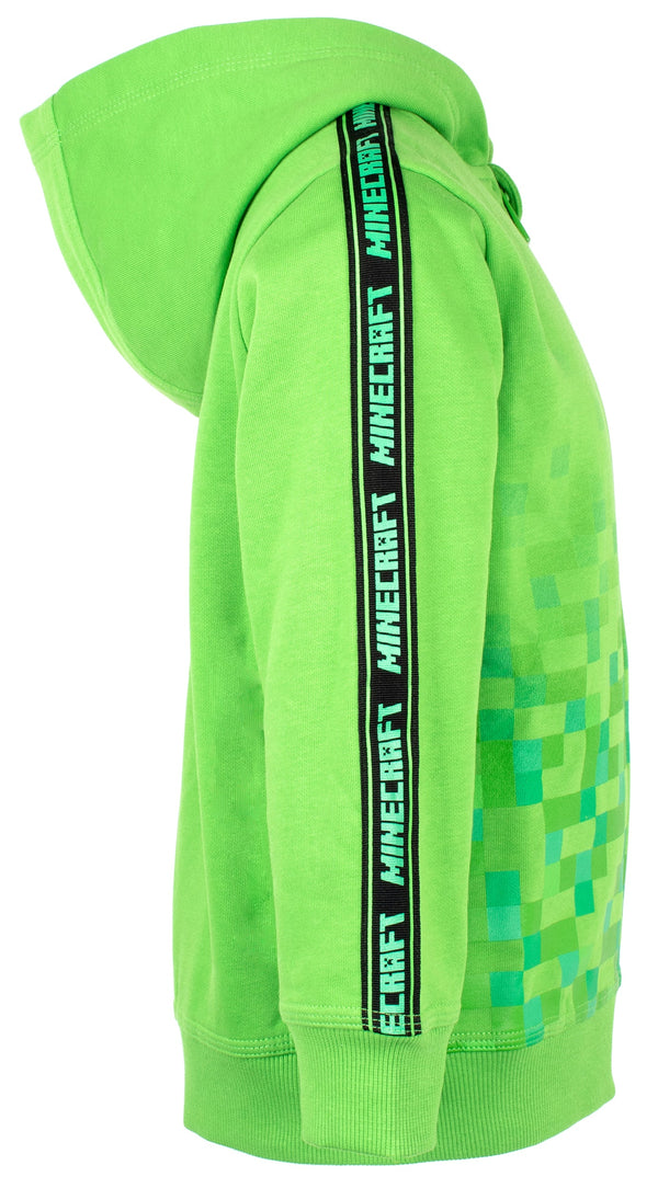 Sweat à capuche Minecraft – Zipped – vert