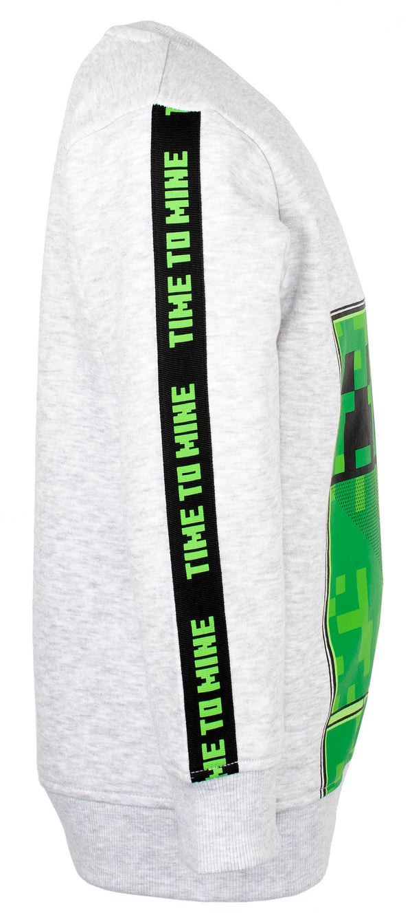 Sweat Minecraft – vert Creeper – gris