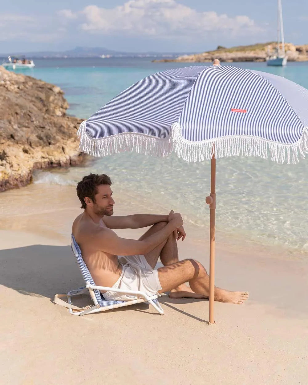 Small blue beach chair - EDEN