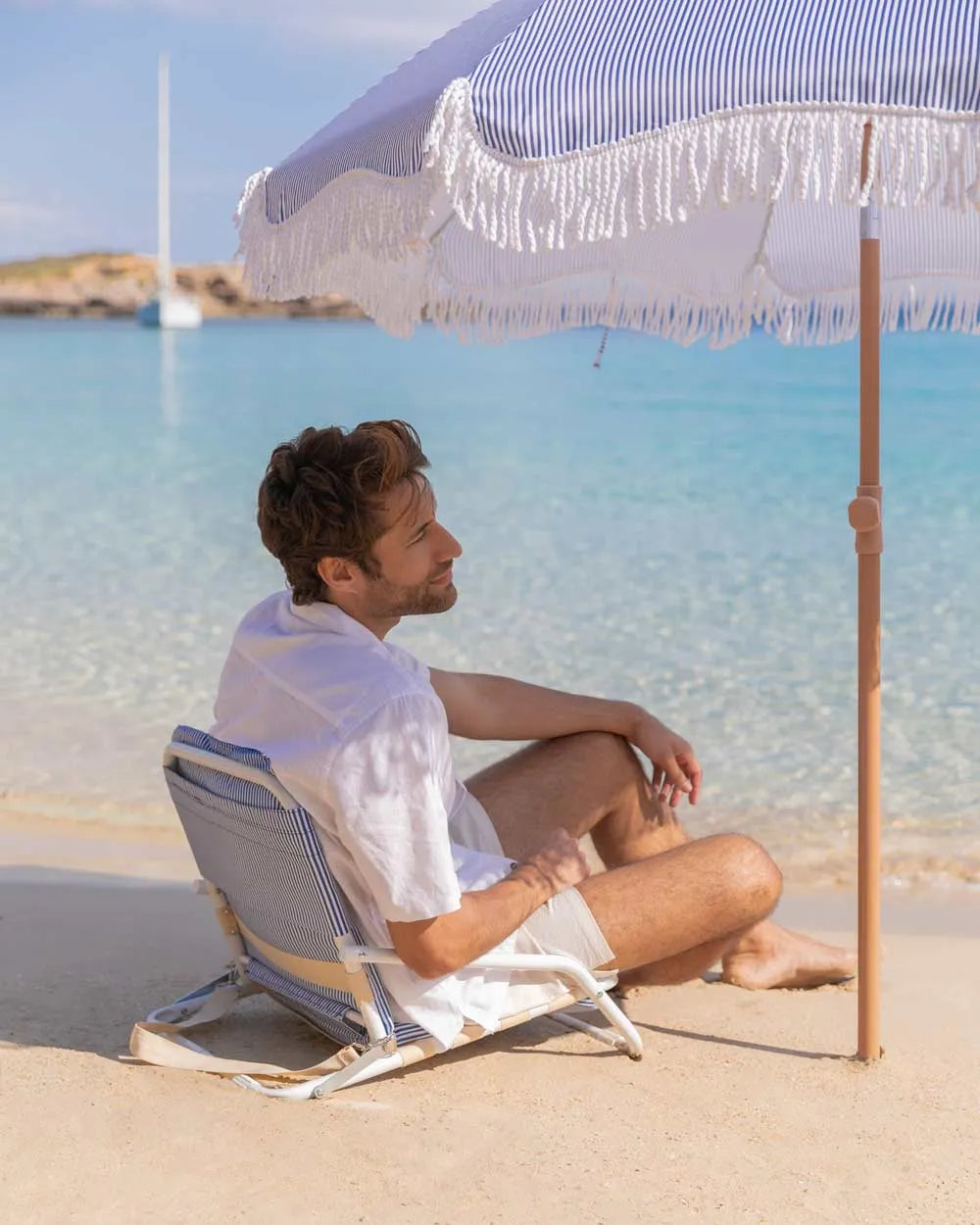 Small blue beach chair - EDEN