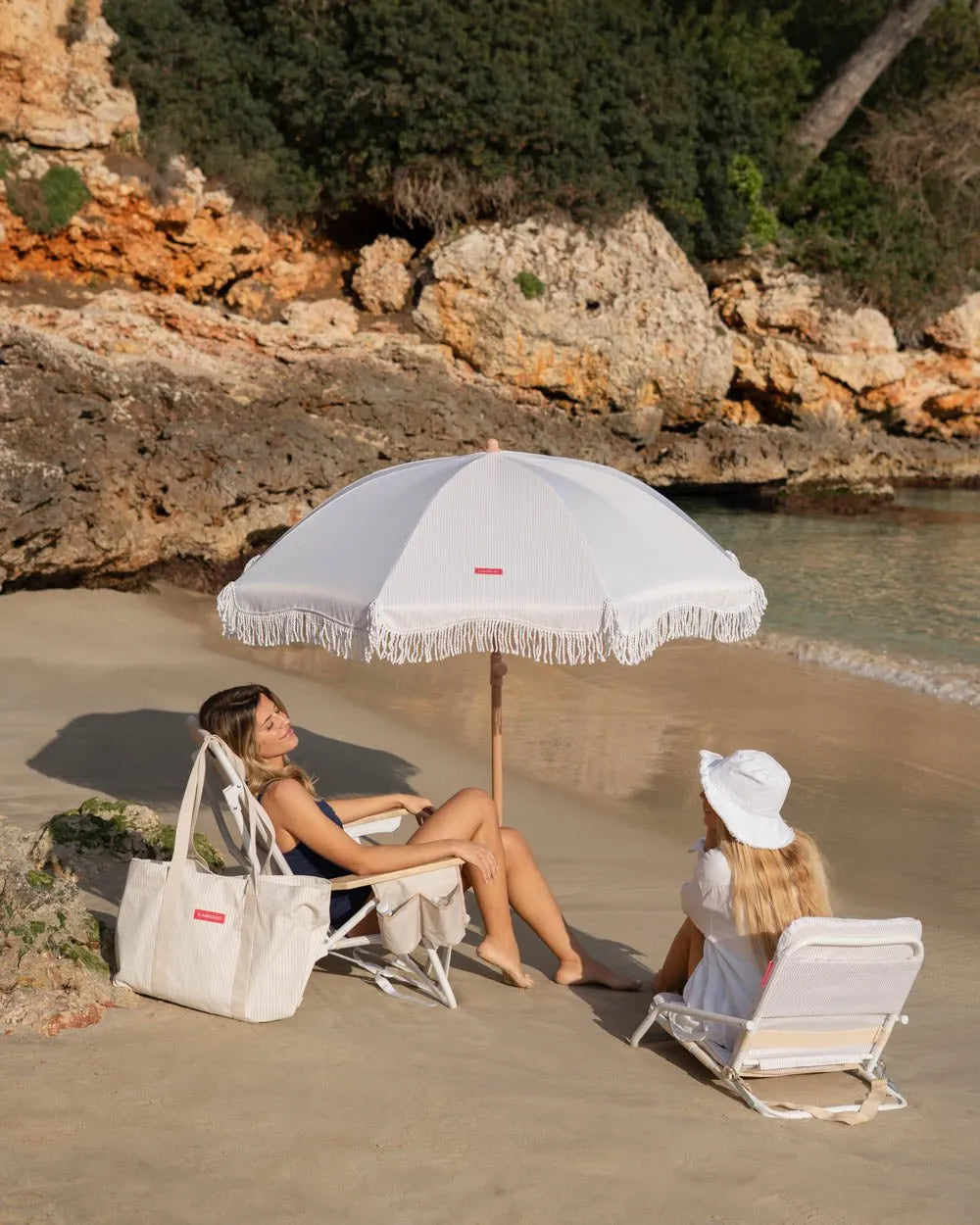 Small beige beach chair - EDEN