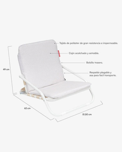 Small beige beach chair - EDEN