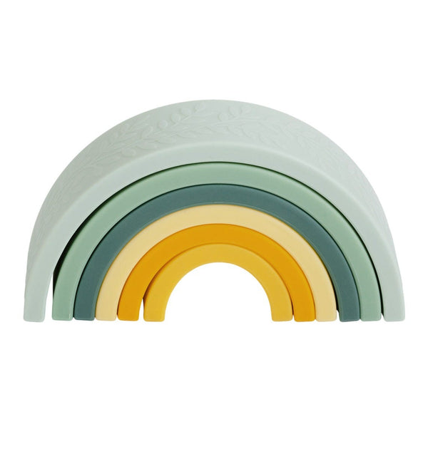 Arc-en-ciel à empiler en silicone - Sauge – A Little Lovely Company