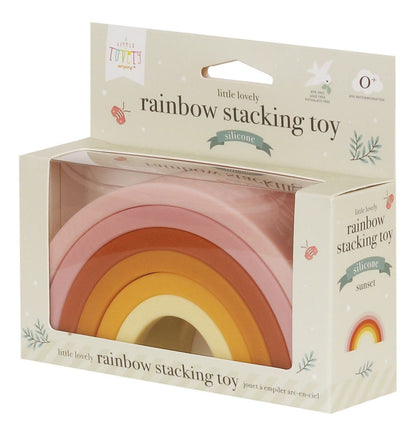 Arc-en-ciel à empiler en silicone - Coucher de soleil – vue 5 – A Little Lovely Company