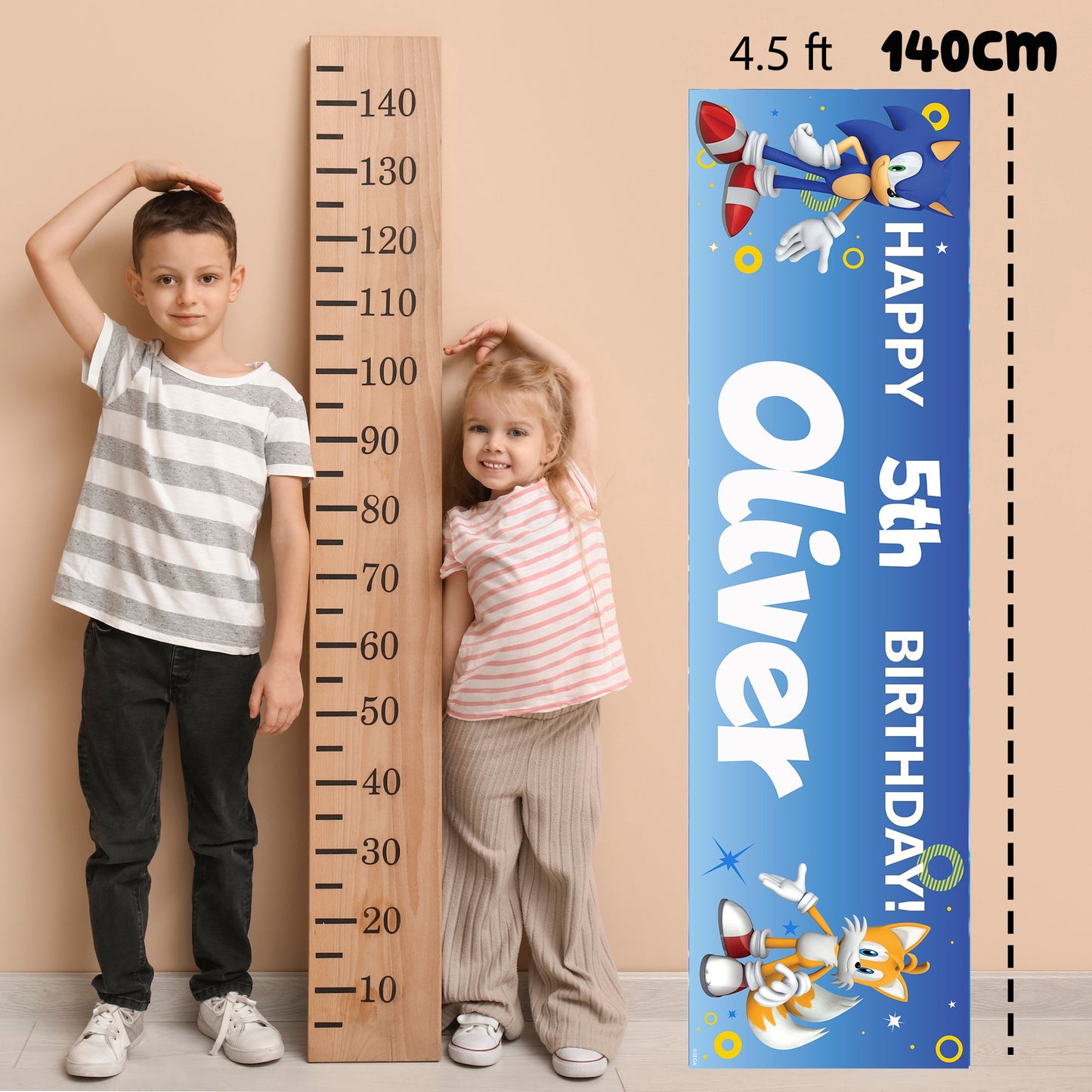 Sonic The Hedgehog Personalized Birthday Banner
