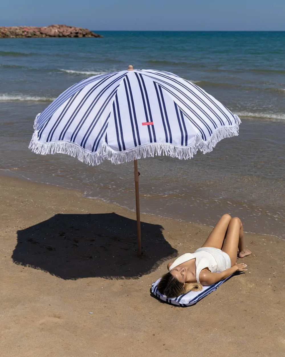Blue outdoor parasol - KEIRA