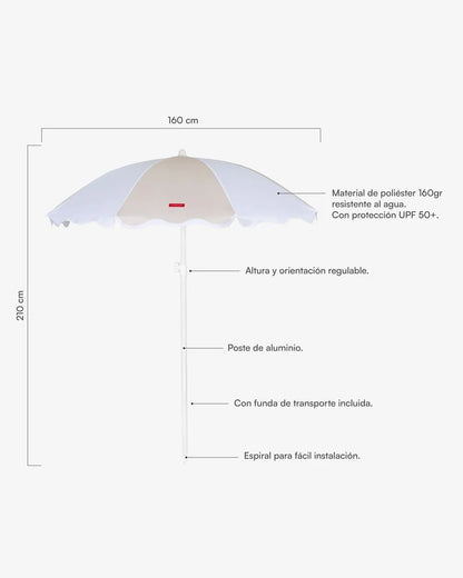 Beige Outdoor Parasol - DANIA