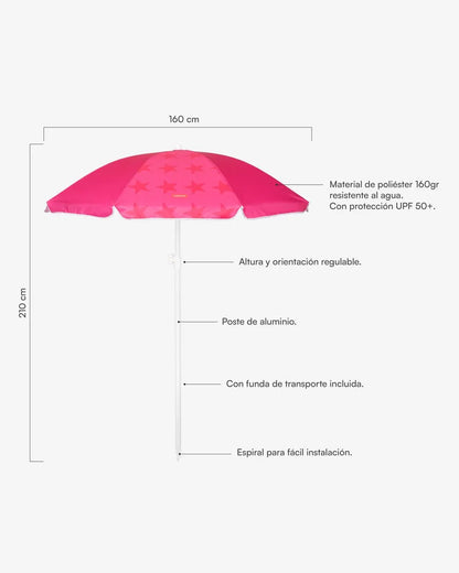 Fuchsia outdoor umbrella - CYNDI