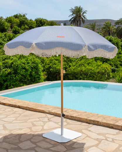 Fine-striped outdoor umbrella - CAPRI