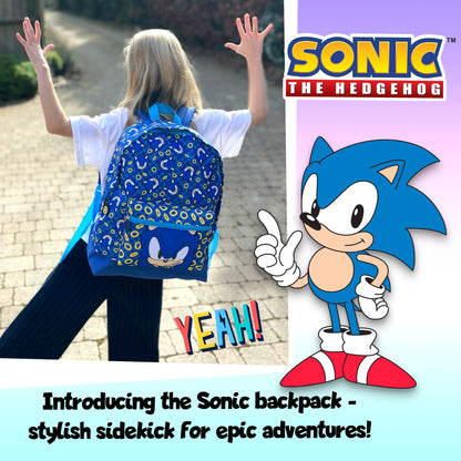 Personalized Sonic the Hedgehog Kids Backpack — Official School Bag with Your Child's Name