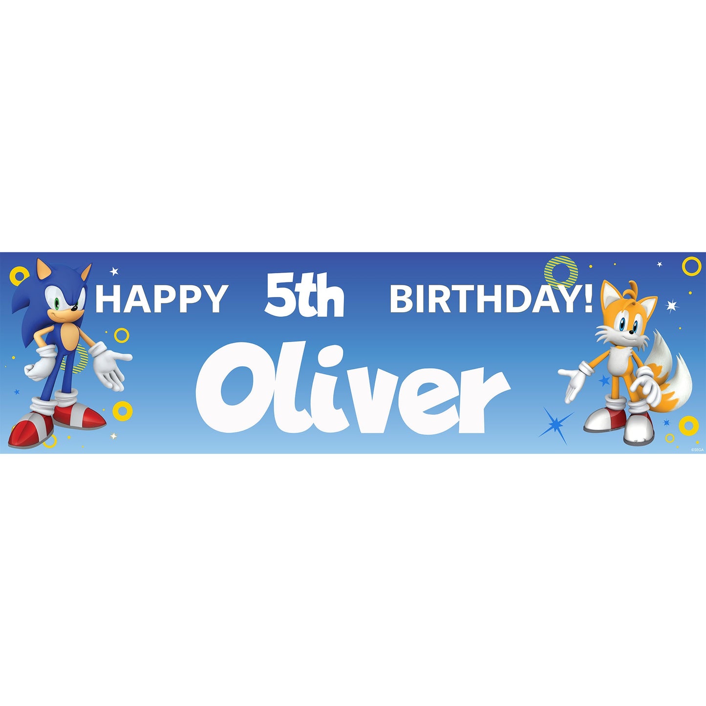 Sonic The Hedgehog Personalized Birthday Banner