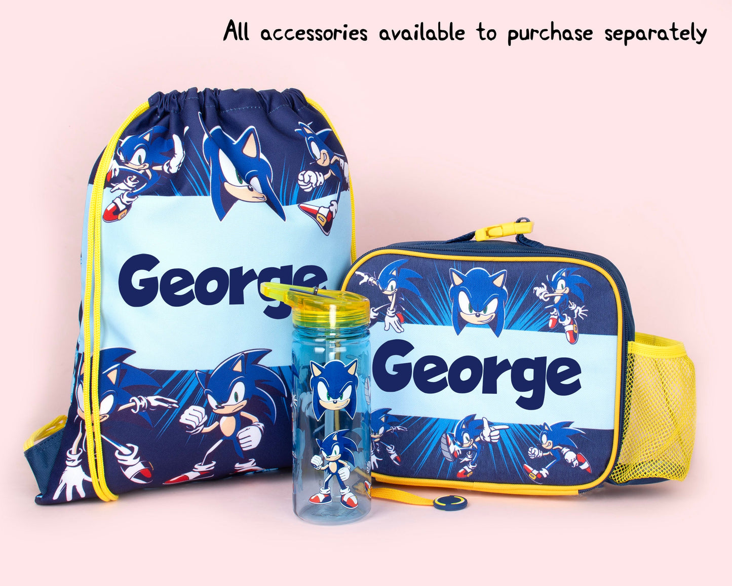 Official Sonic the Hedgehog PE Sac à cordon, with your child's full name.