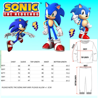 SONIC THE HEDGEHOG Personalised Pyjamas For Kids