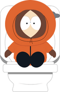 Figurine Kenny on Toilet