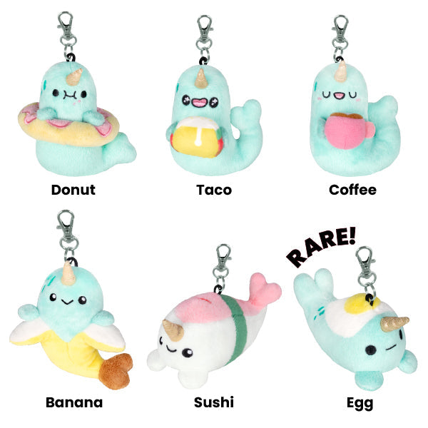 Blind Box Squishable – Sparkles le Narval, Série 1 « Snacks »