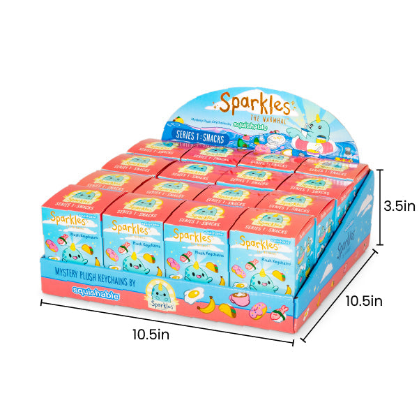 Blind Box Squishable – Sparkles le Narval, Série 1 « Snacks »