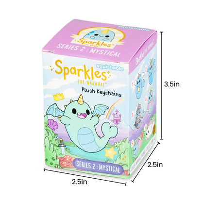 Blind Box Squishable – Sparkles le Narval, Série 2 « Mystical »