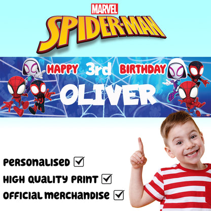 Marvel Spidey Personalized Birthday Banner