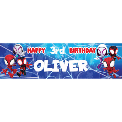 Marvel Spidey Personalized Birthday Banner