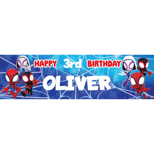 Marvel Spidey Personalized Birthday Banner