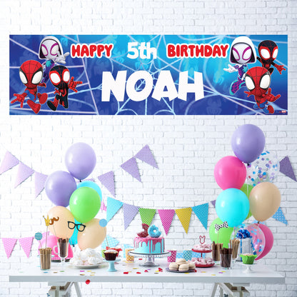 Marvel Spidey Personalized Birthday Banner