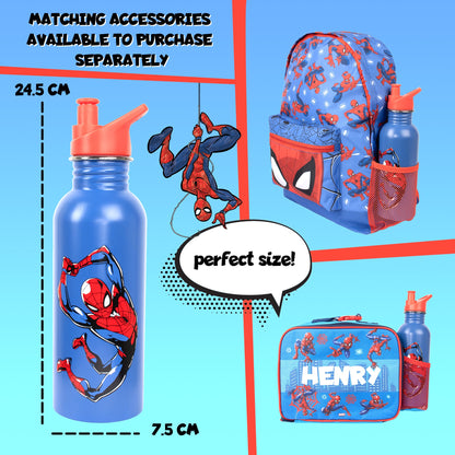 Acier inoxydable Spider-Man bleu Bottle