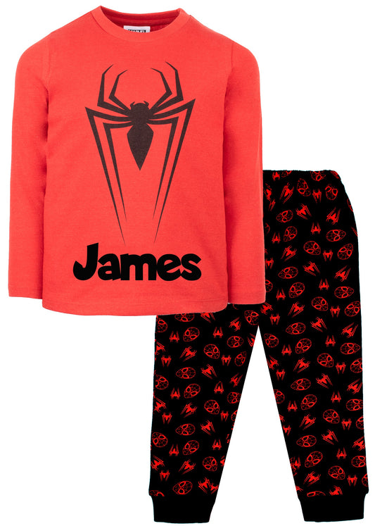 Personalized Spider-Man Pajama Set - Red