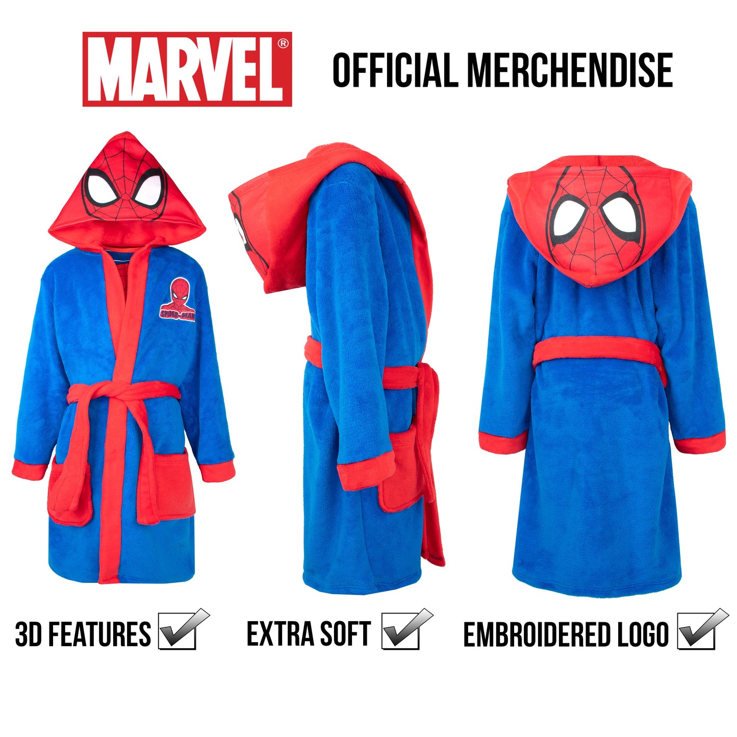 Personalized Kids Spiderman Robe