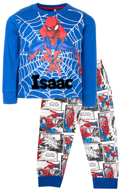 Personalised Pyjama Set Spider-Man - Blue