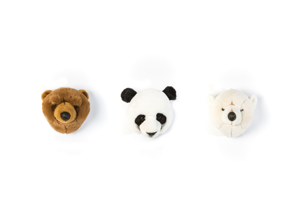 Mini têtes décoratives animaux - Coffret Ours