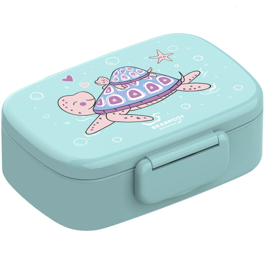 Children's Lunchbox with Compartments, Lightweight & Leakproof - Turtle