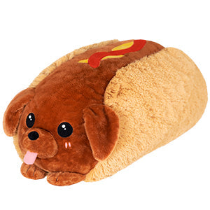 Peluche Squishable – Teckel Hot-Dog