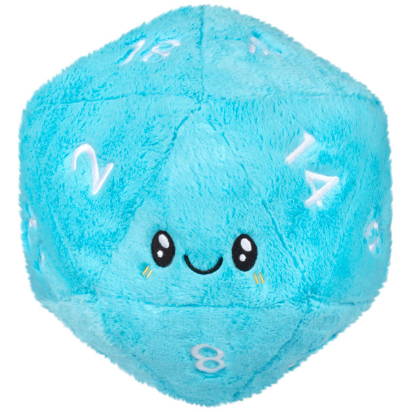 Peluche Squishable – Dé D20 Bleu