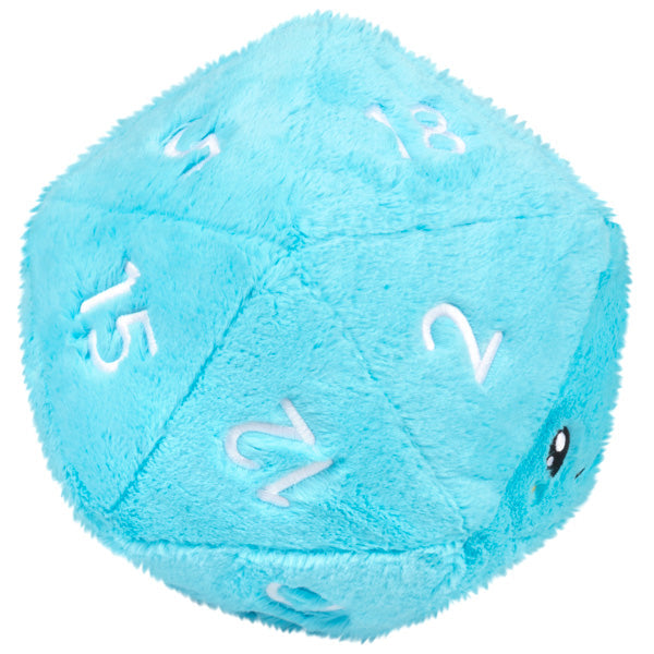 Peluche Squishable – Dé D20 Bleu