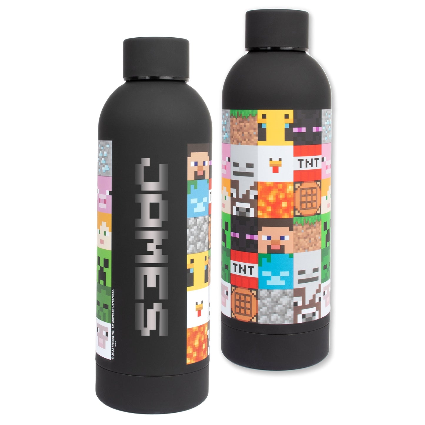 Minecraft Gourde en acier inoxydable – noir